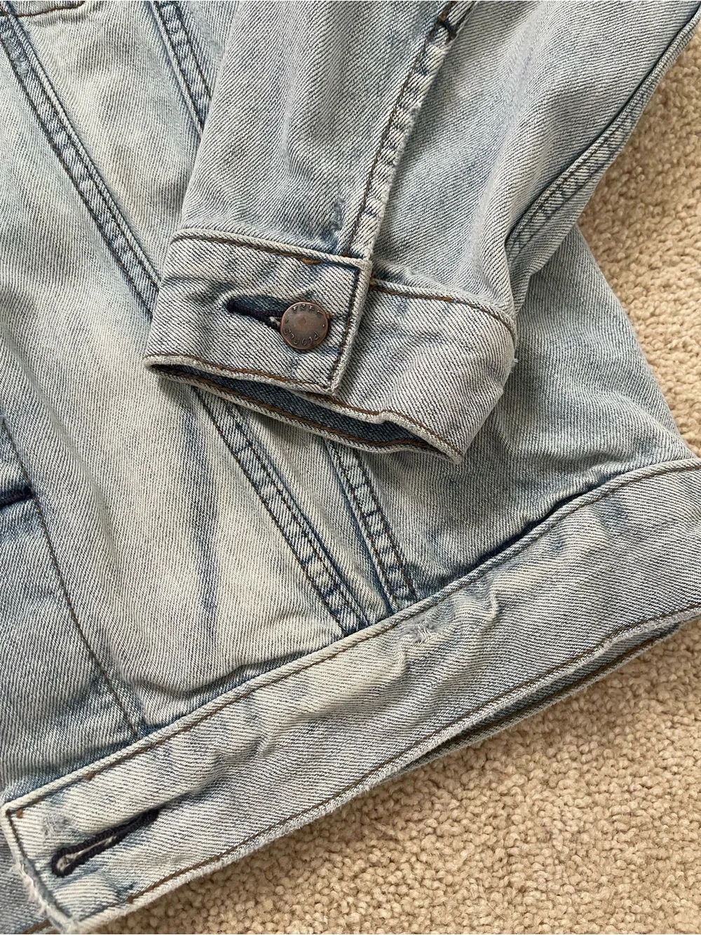 Free people We The Free oversized denim trucker jacket XS/S - Picture 7 of 10